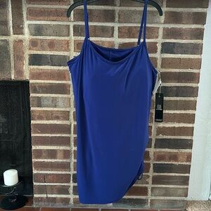 NWT!! Womens Plus Magicsuit, 22W, Indigo Blue Slimming swim dress.